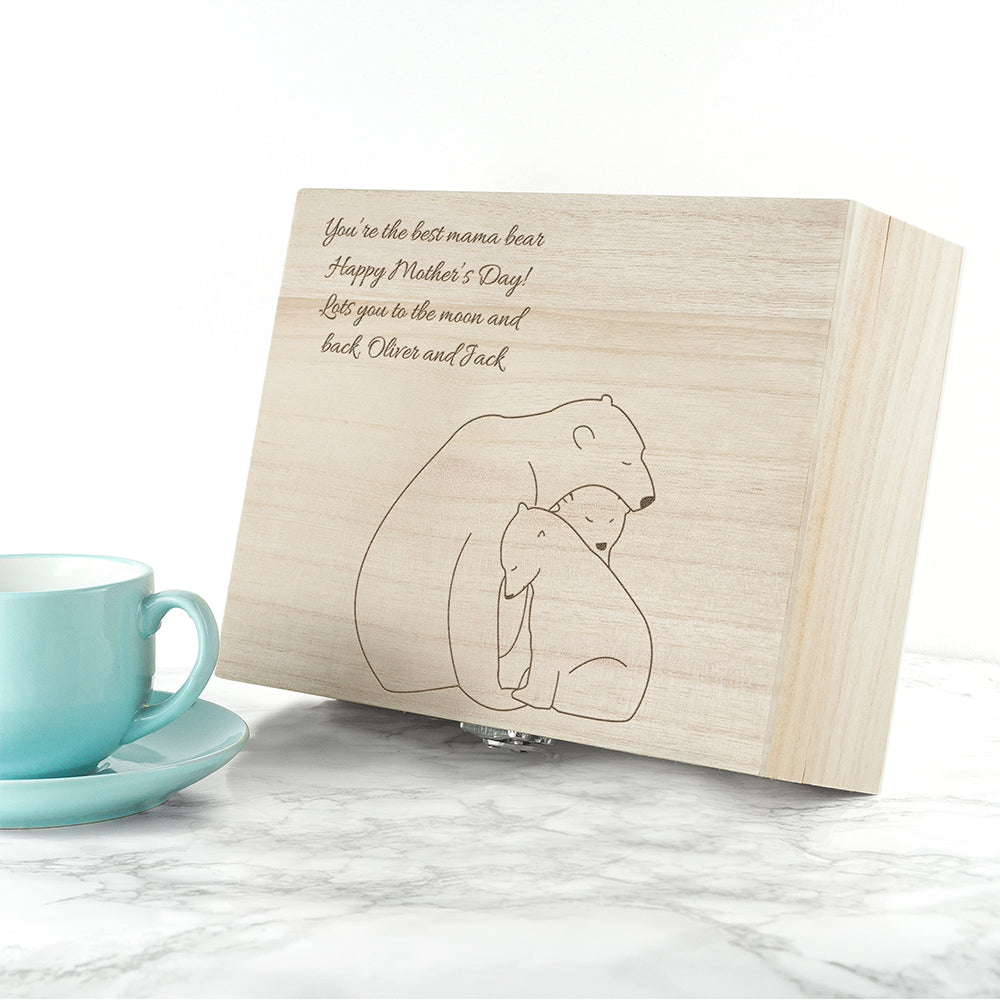 Personalised Mama Bear Tea Box