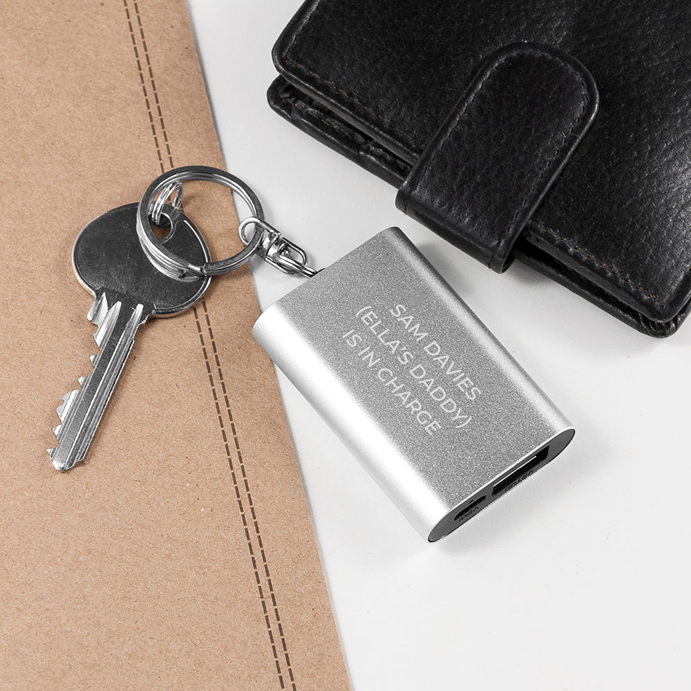 Emergency Personalised Miniature Powerbank Keyring