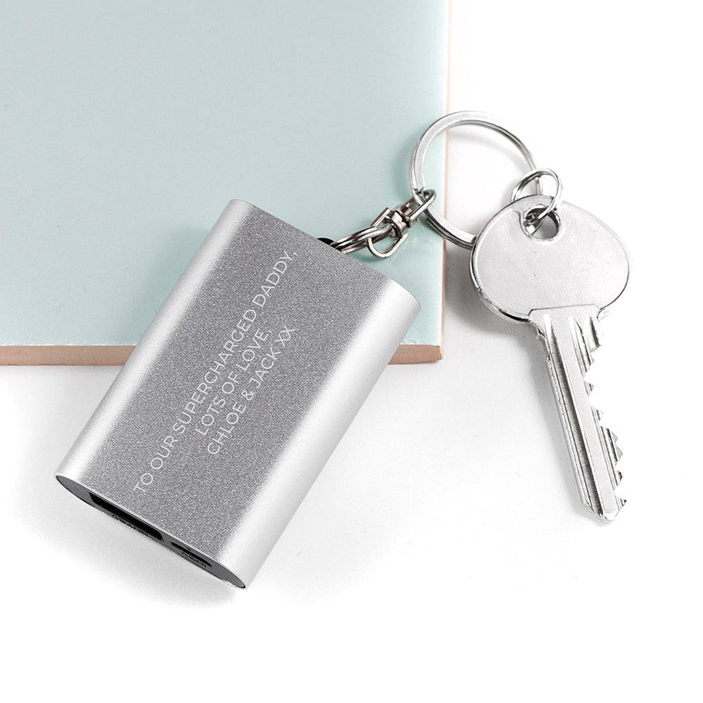 Emergency Personalised Miniature Powerbank Keyring