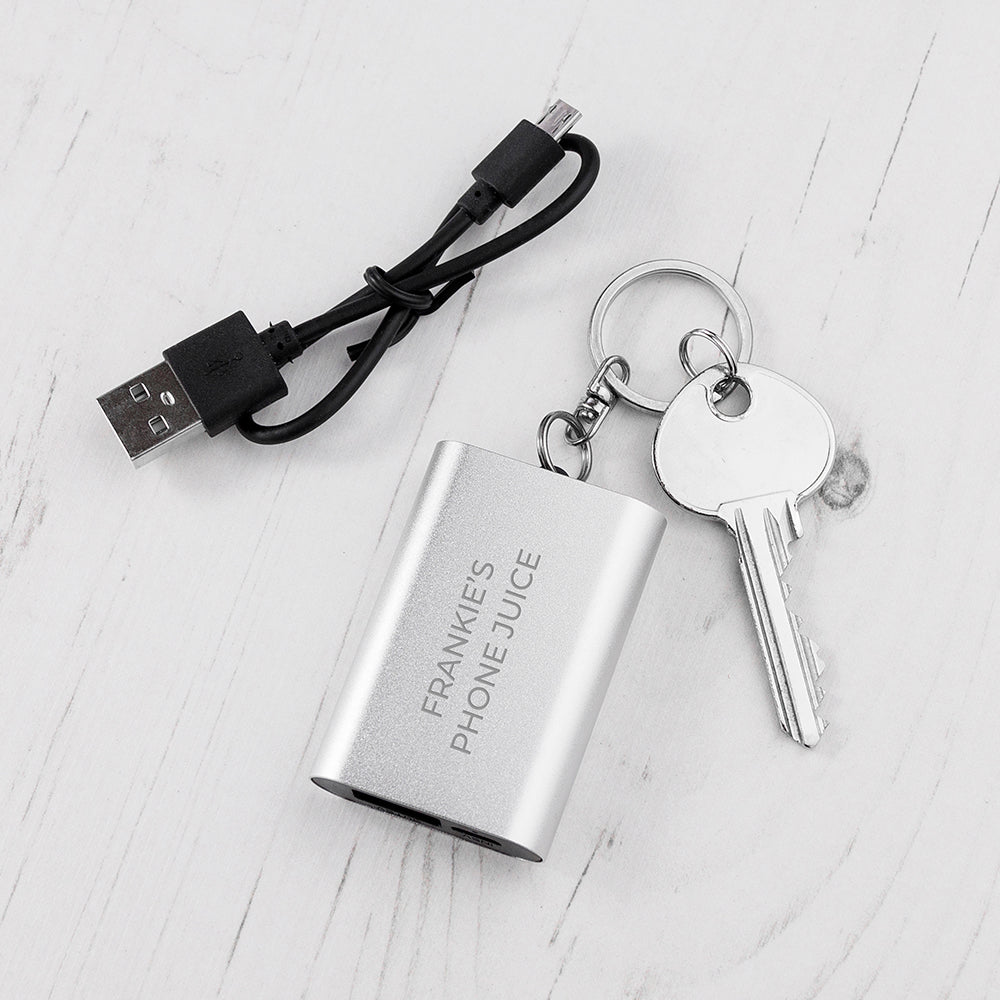 Emergency Personalised Miniature Powerbank Keyring