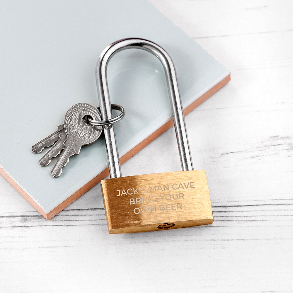 Personalised Long Shackle Padlock
