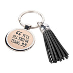 Personalised Quotes By Mum Tassle Keyring