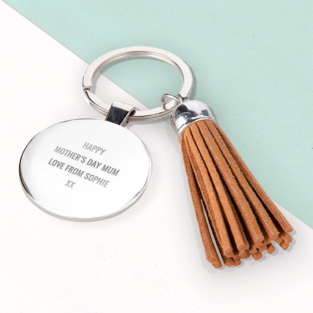 Personalised Boss Lady Tassle Keyring