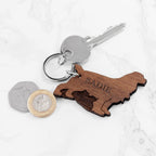 Personalised Dog Breed Wooden Keyring