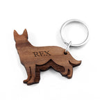 Personalised Dog Breed Wooden Keyring