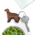 Personalised Dog Breed Wooden Keyring