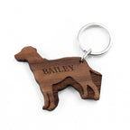 Personalised Dog Breed Wooden Keyring