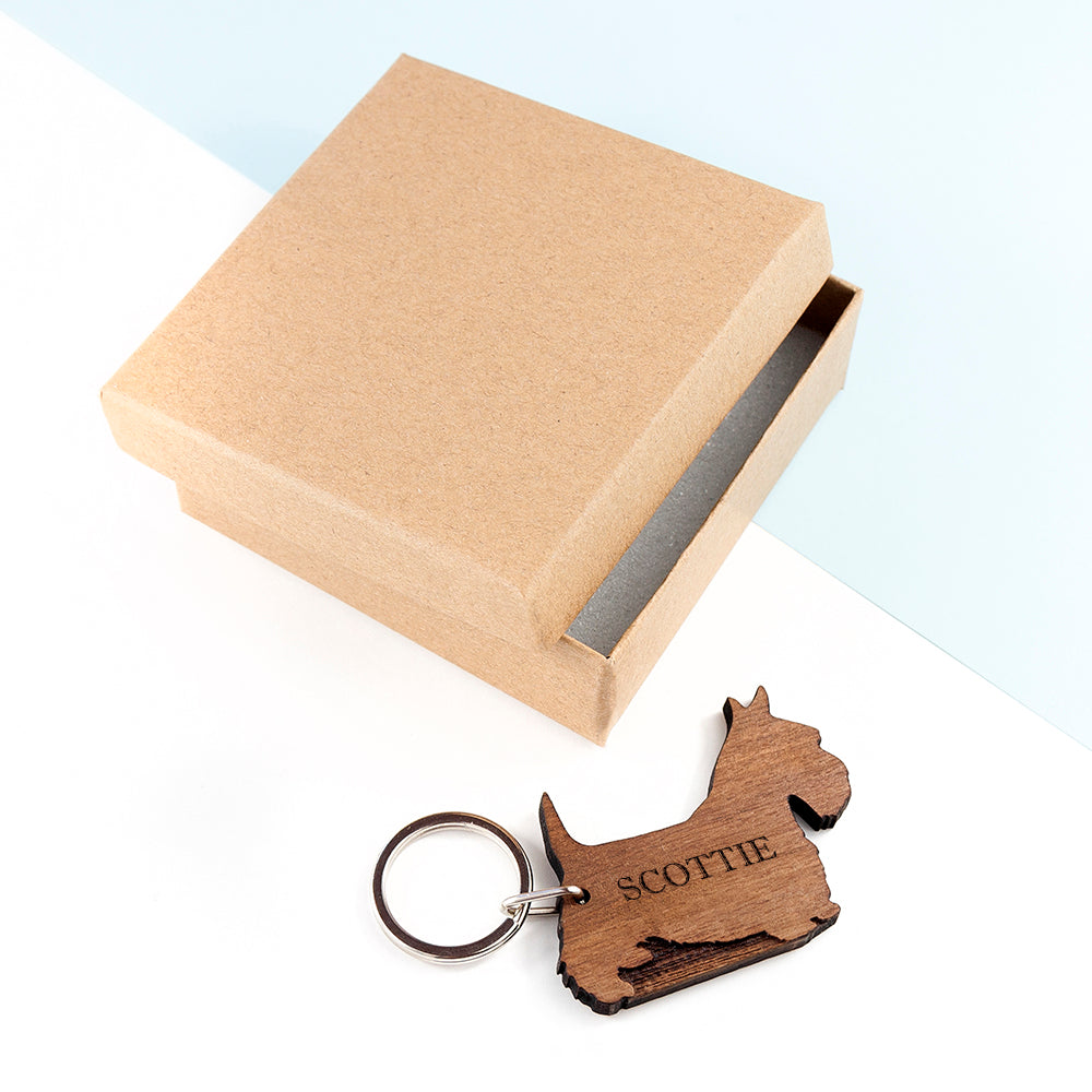 Personalised Dog Breed Wooden Keyring