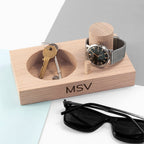 Personalised Oak Wood Watch Stand