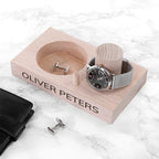 Personalised Oak Wood Watch Stand