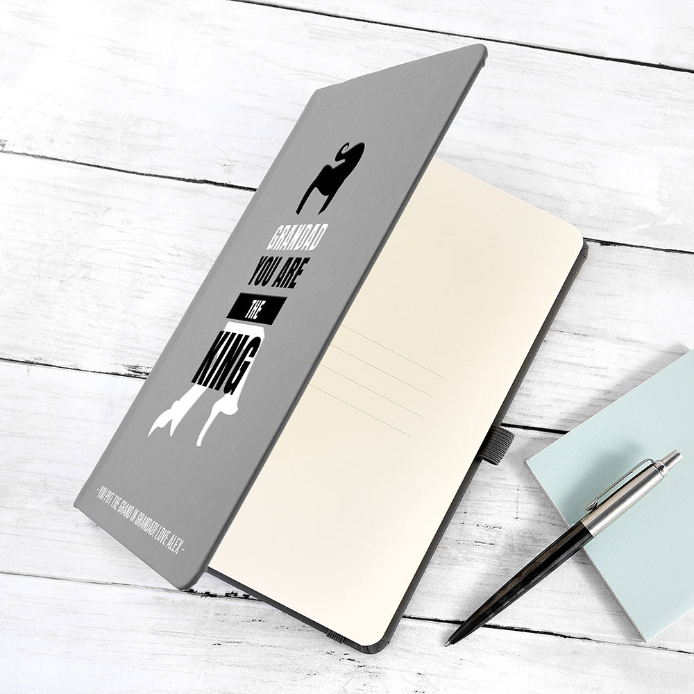 Personalised Grandad The King A5 Notebook