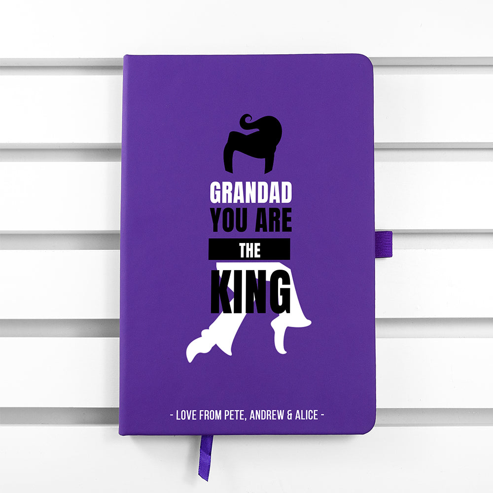 Personalised Grandad The King A5 Notebook