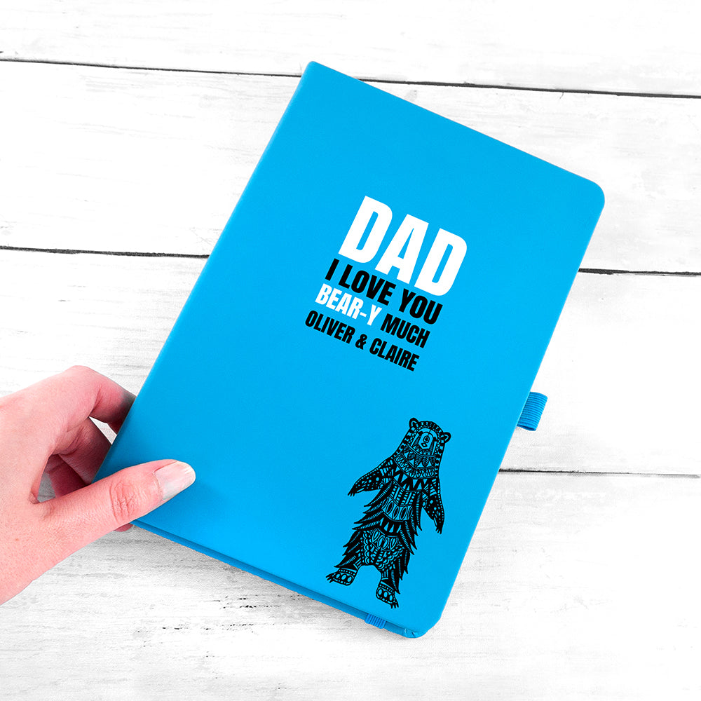 Personalised Love You Bear-Y Much A5 Notebook