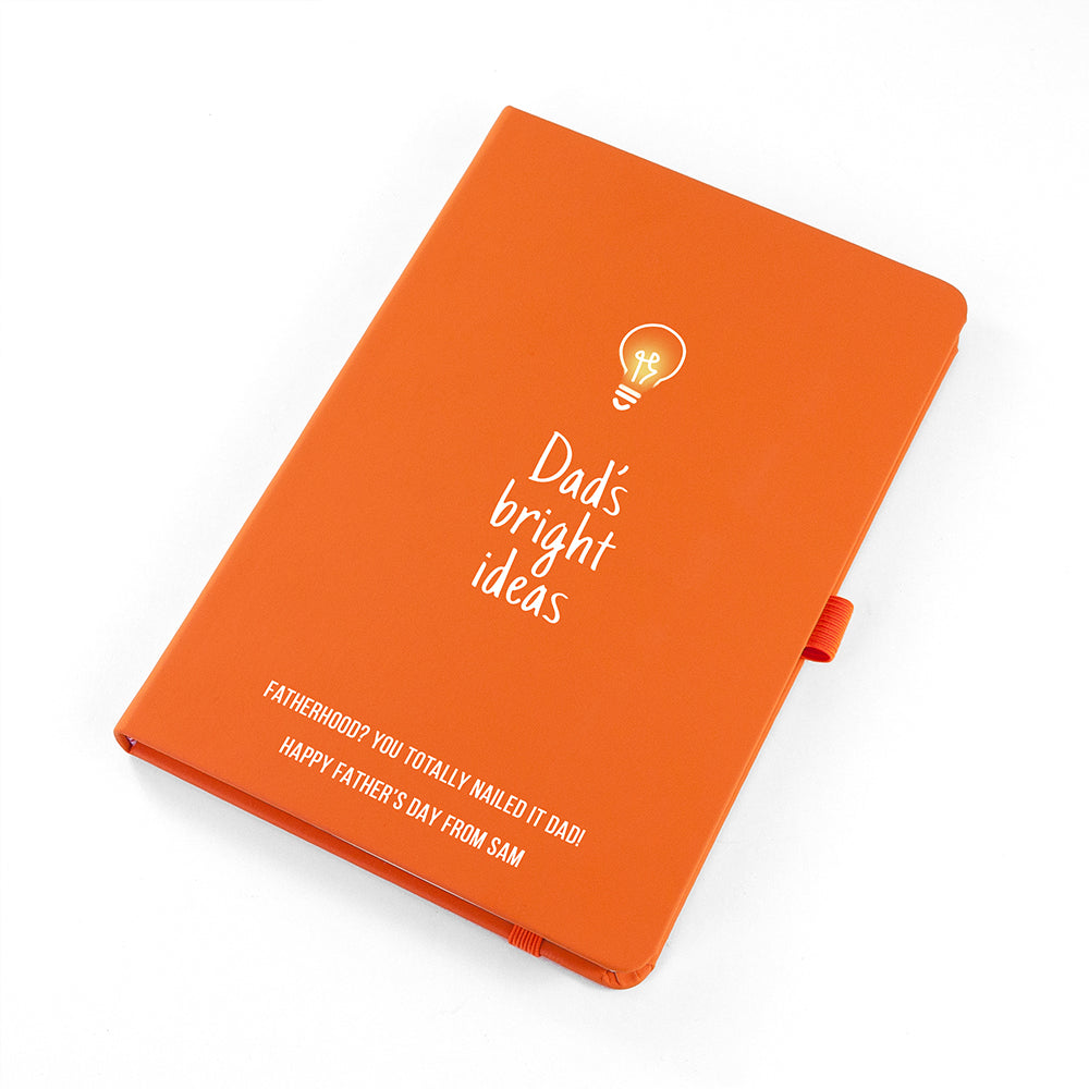 Personalised Dad's Bright Ideas A5 Notebook