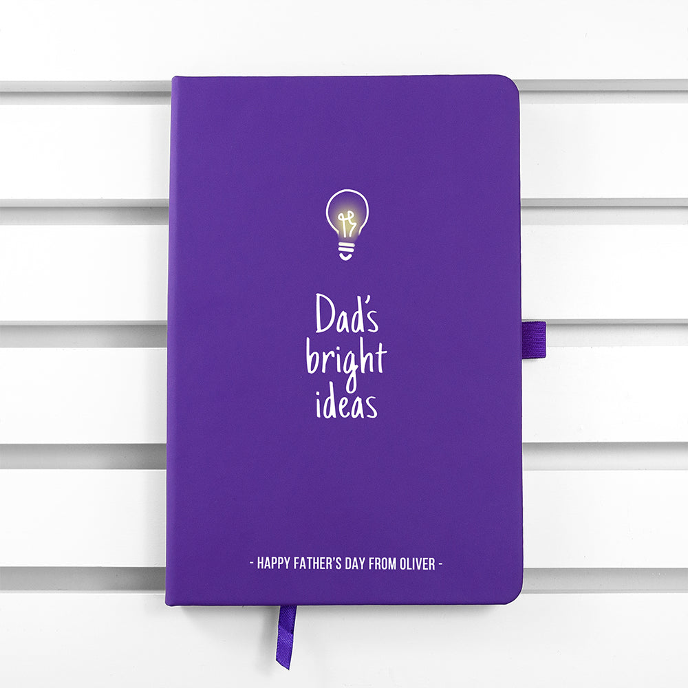 Personalised Dad's Bright Ideas A5 Notebook