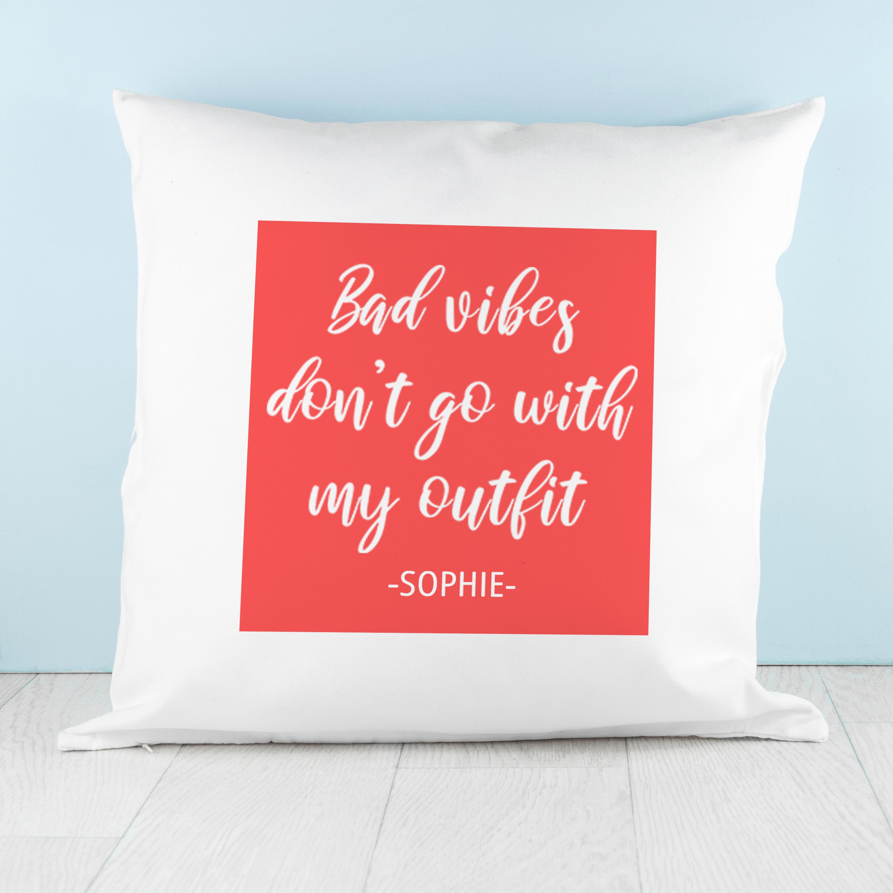 No Bad Vibes Cushion Cover