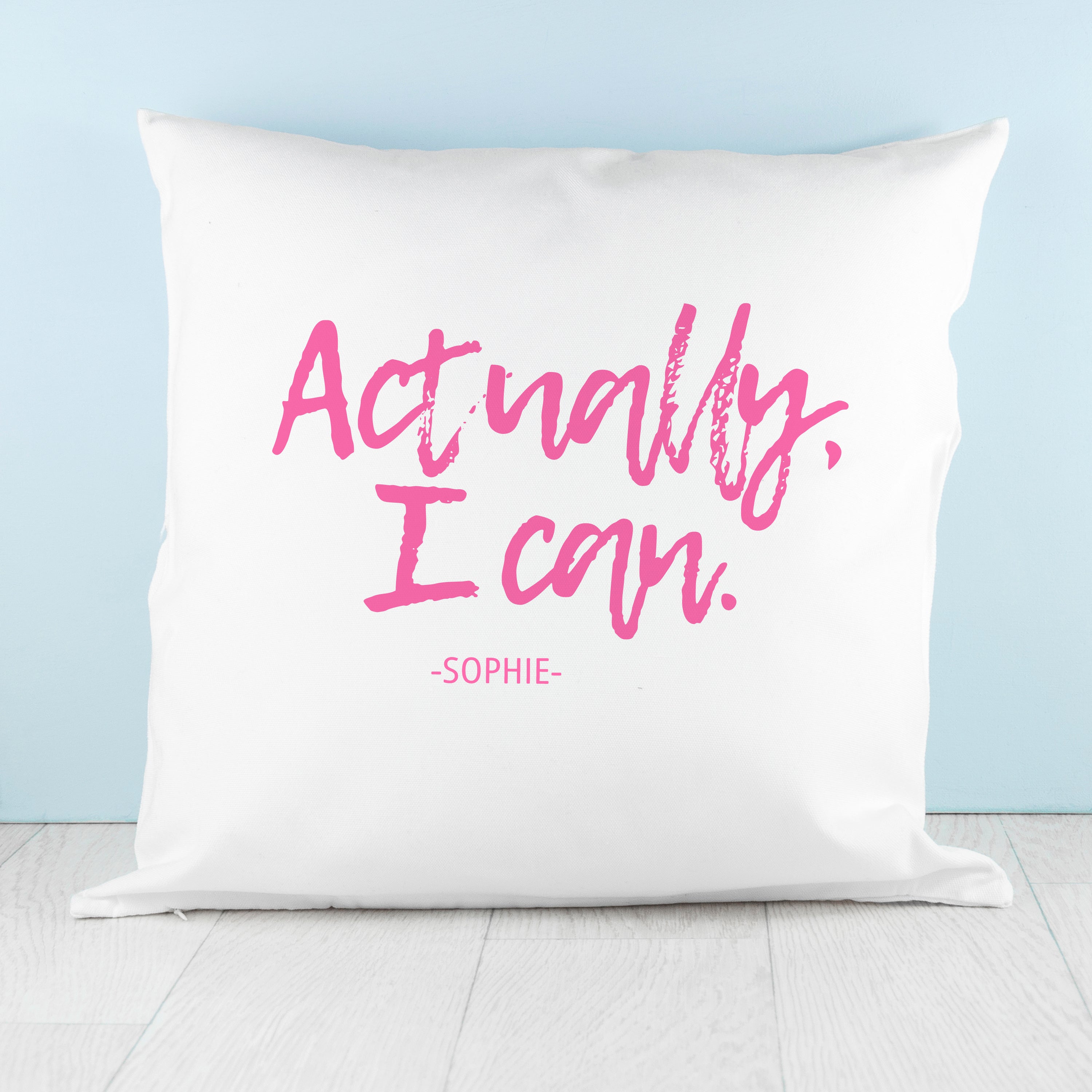 Actually I Can Handwritten Cushion Cover