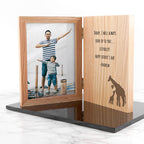 Engraved Father's Day Giraffe Book Photo Frame