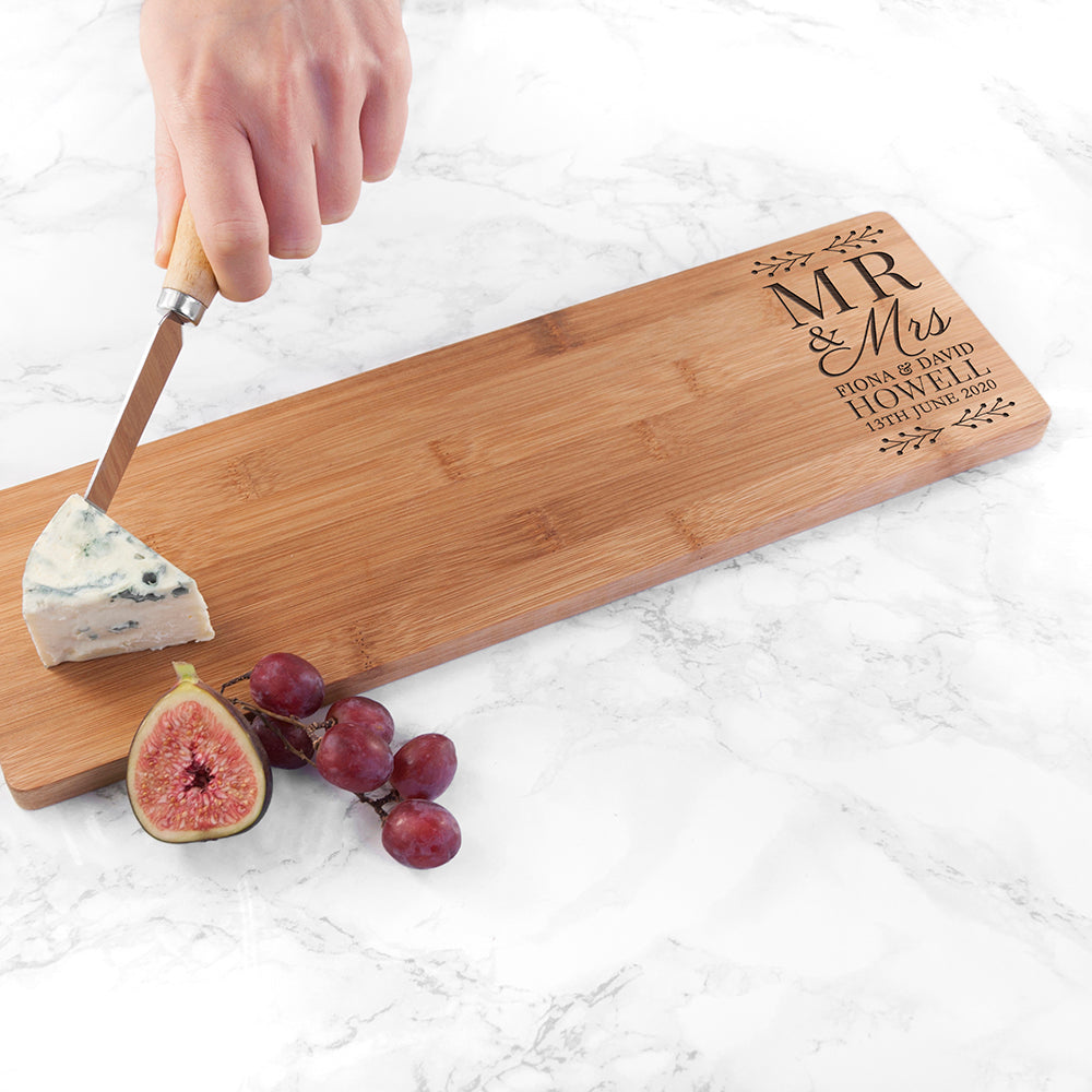 Personalised Mr and Mrs Serving Board