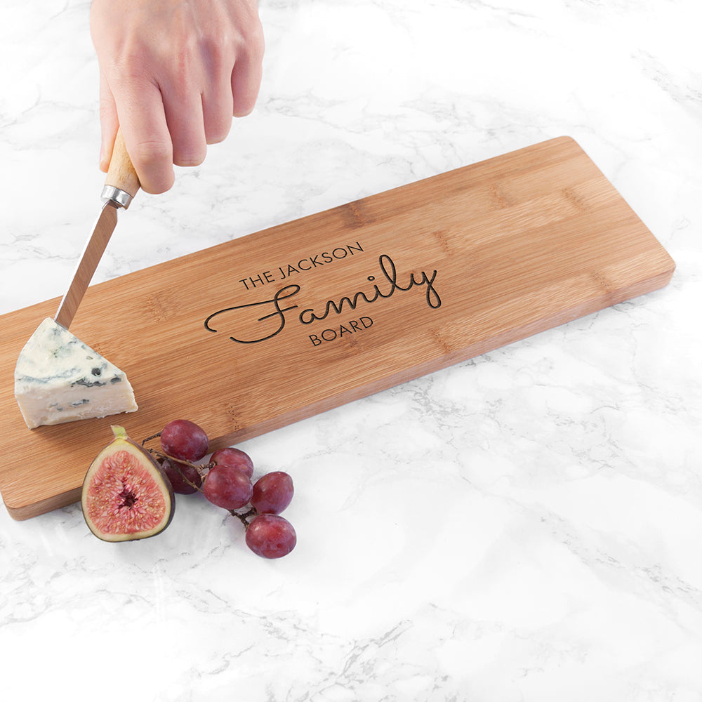Personalised Bamboo Family Serving Board
