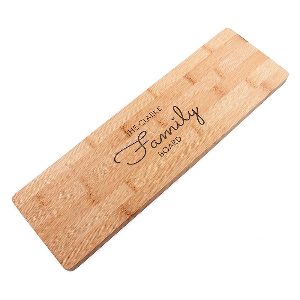 Personalised Bamboo Family Serving Board
