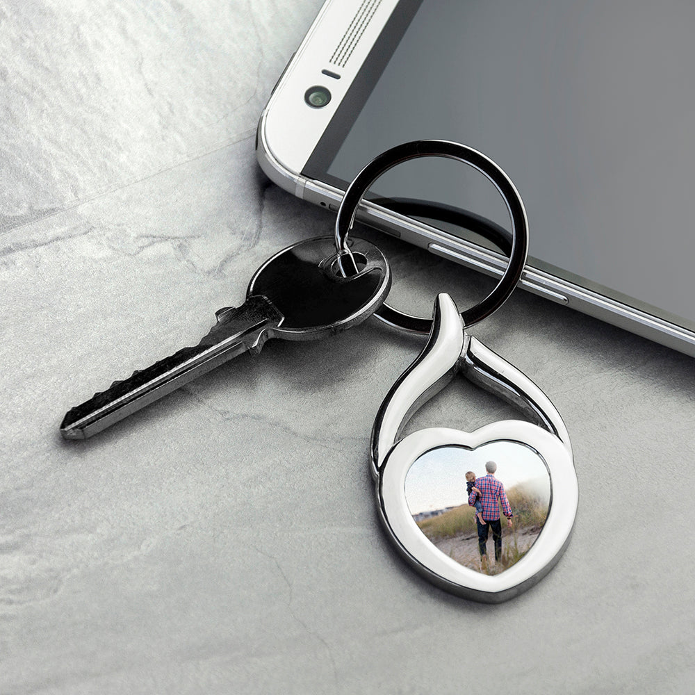 Personalised Heart Photo Keyring