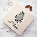 Personalised Baby Penguin First Christmas Box