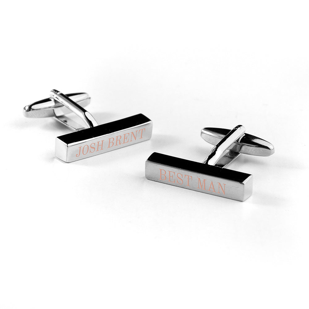 Personalised Bridal Party Cufflink Set