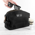 Personalised Men's Waxed Wash Bag