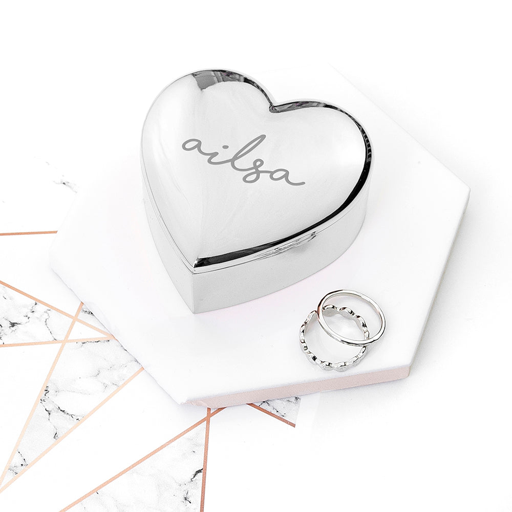 Personalised Heart Trinket Box