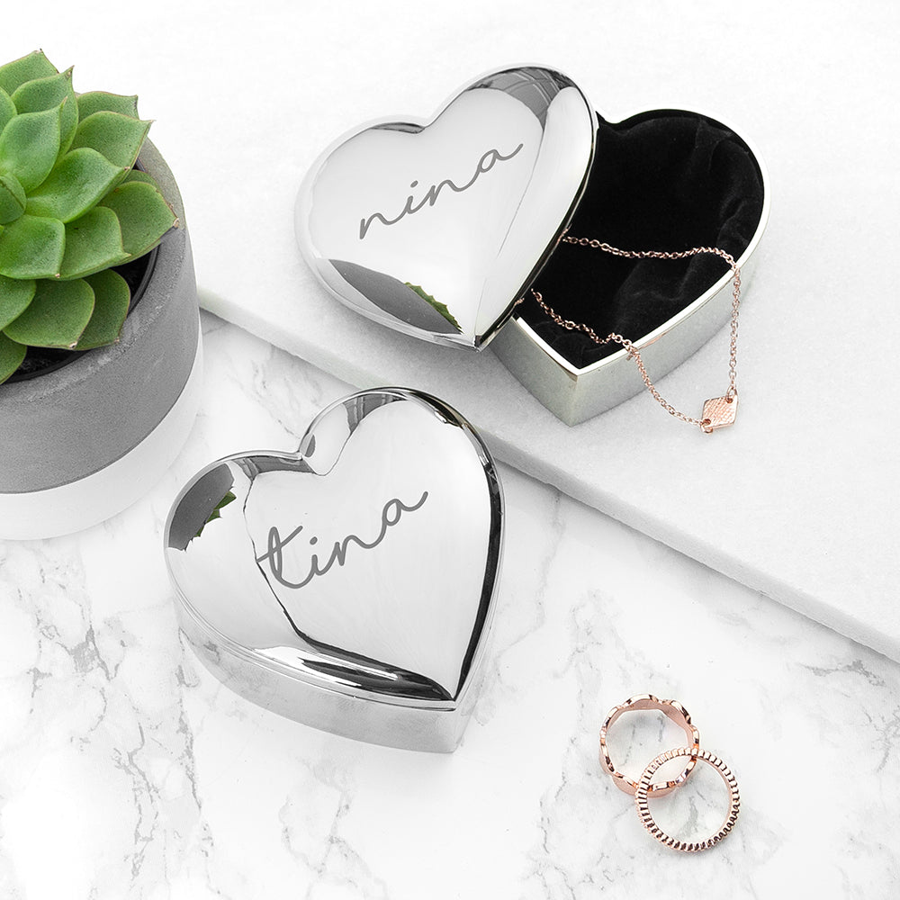 Personalised Heart Trinket Box