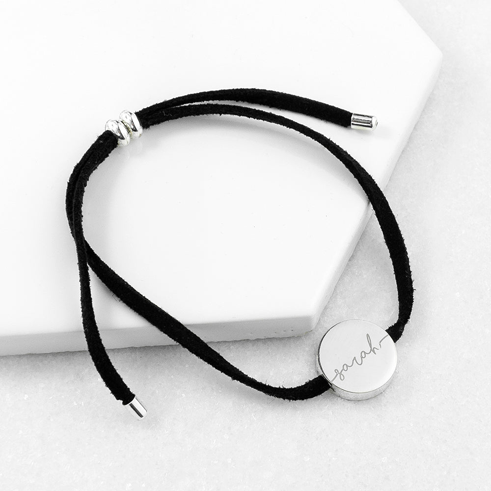 Personalised Always with You Name Black Bracelet