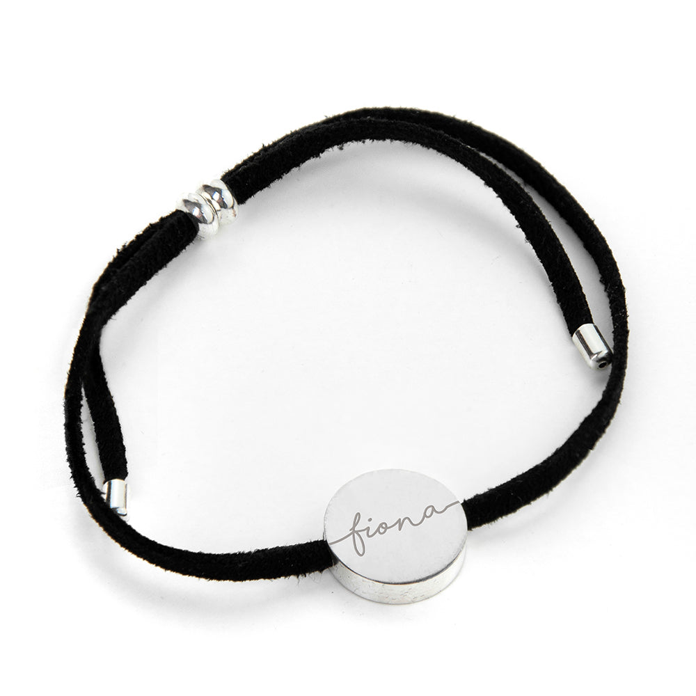 Personalised Always with You Name Black Bracelet