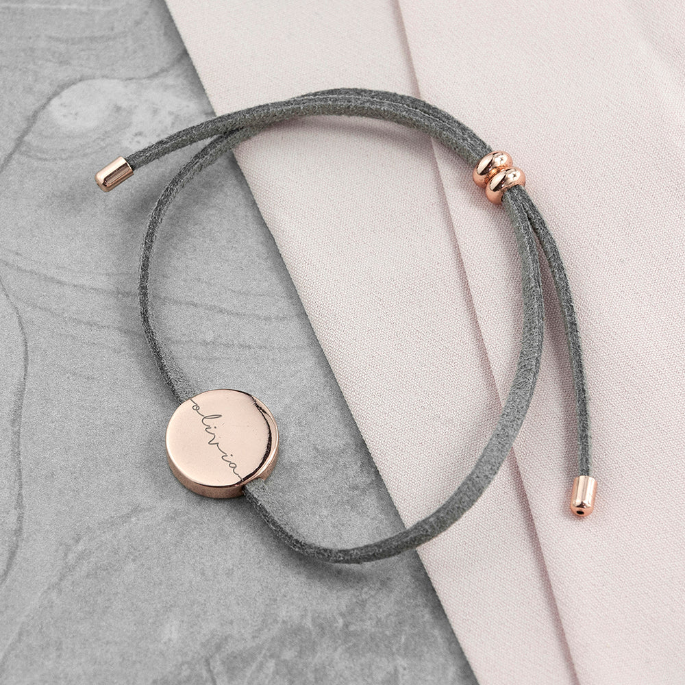 Personalised Always with You Name Grey Bracelet