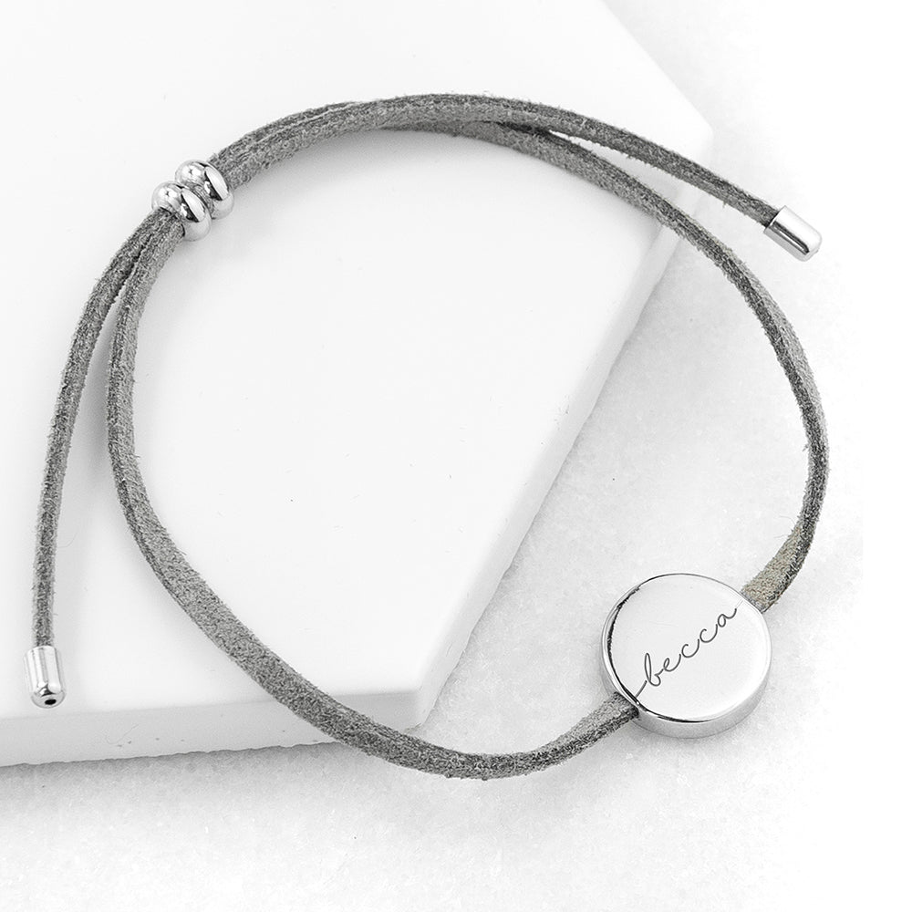 Personalised Always with You Name Grey Bracelet