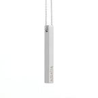 Personalised Matte Vertical Bar Necklace