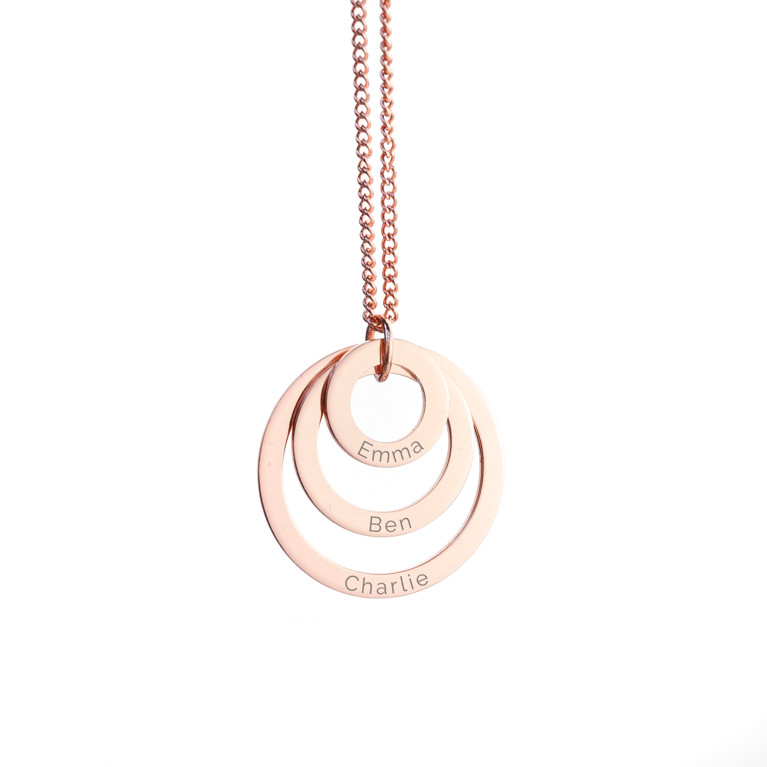 Personalised Rings of Love Necklace