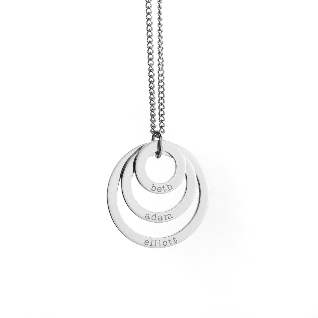 Personalised Rings of Love Necklace
