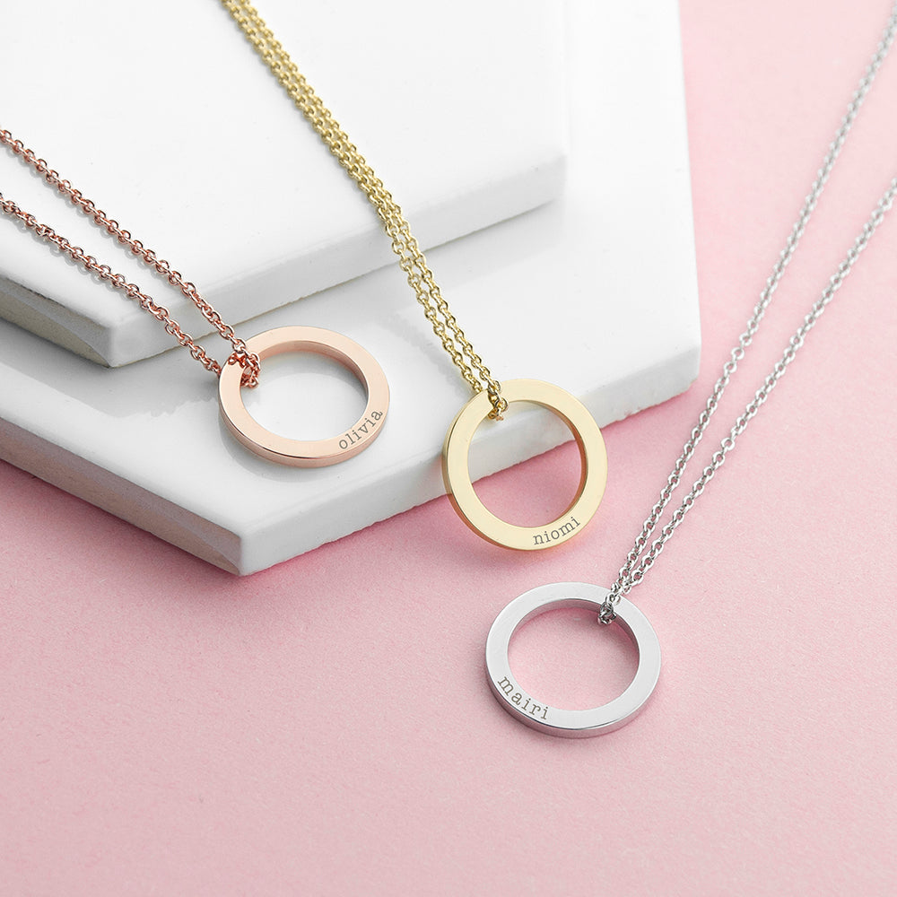 Personalised Family Ring Necklace