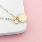 Personalised Heart and Disc Family Necklace