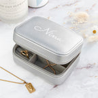 Personalised Silver Travel Jewellery Case