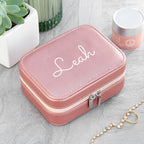 Personalised Pink Travel Jewellery Case