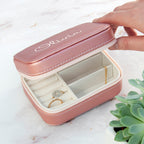 Personalised Pink Travel Jewellery Case