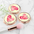 Personalised Rose Gold #Heart Compact Mirror