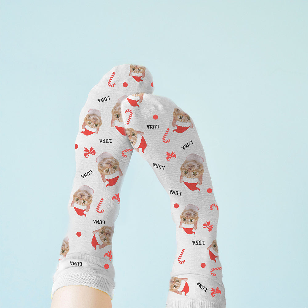 Personalised Christmas Pet Photo Socks
