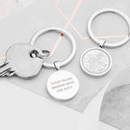 Personalised Lucky Sixpence Keyring