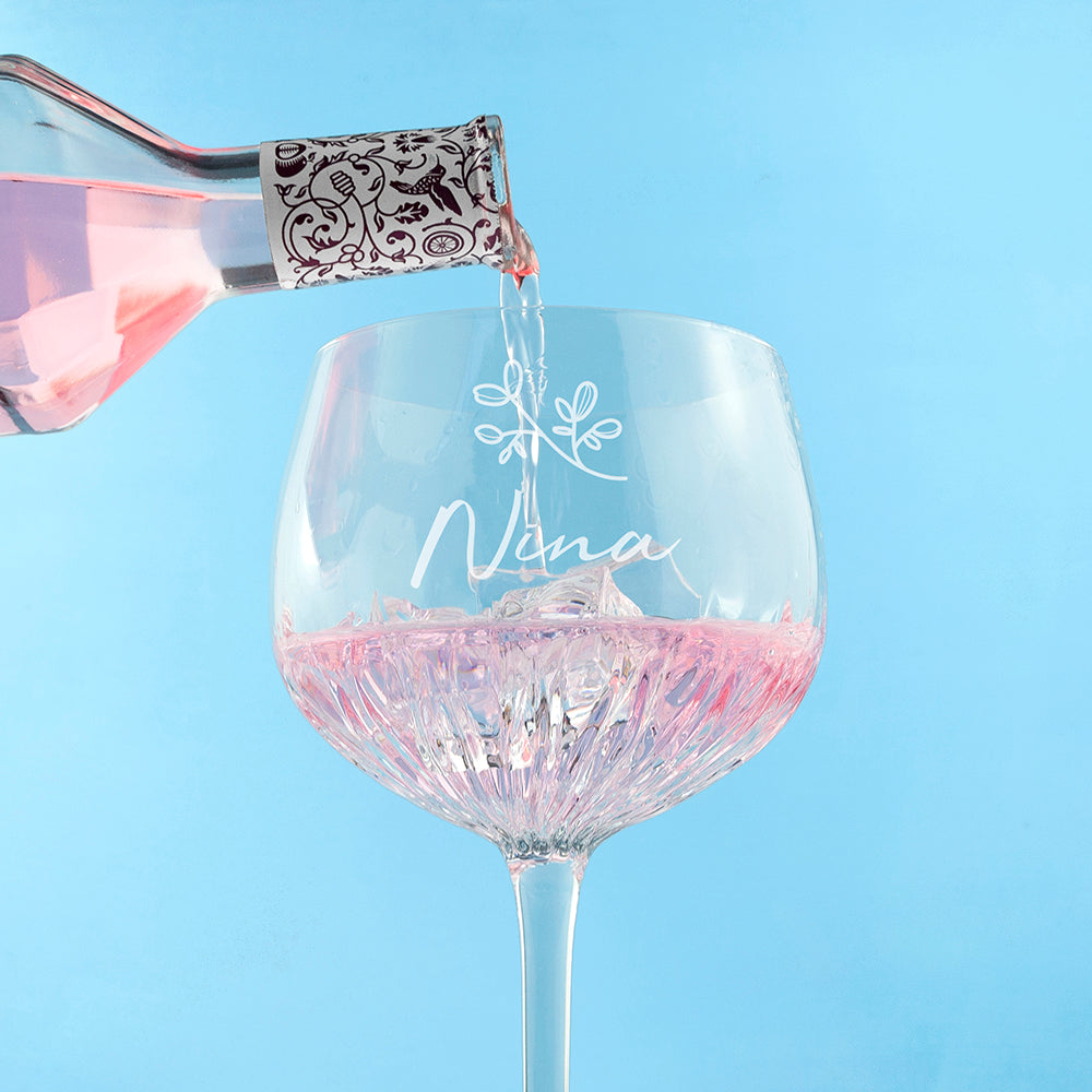 Personalised Crystal Icon Gin Goblet