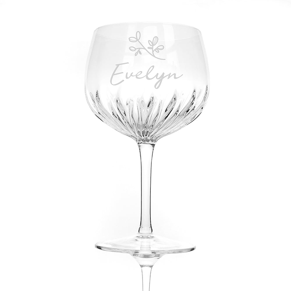 Personalised Crystal Icon Gin Goblet