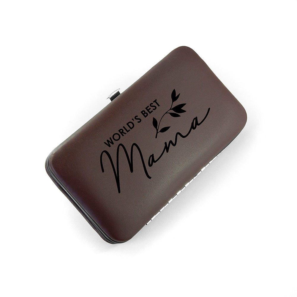 Personalised Best Mama Manicure Set - Brown