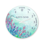 Personalised Kids Sealife Glass Clock